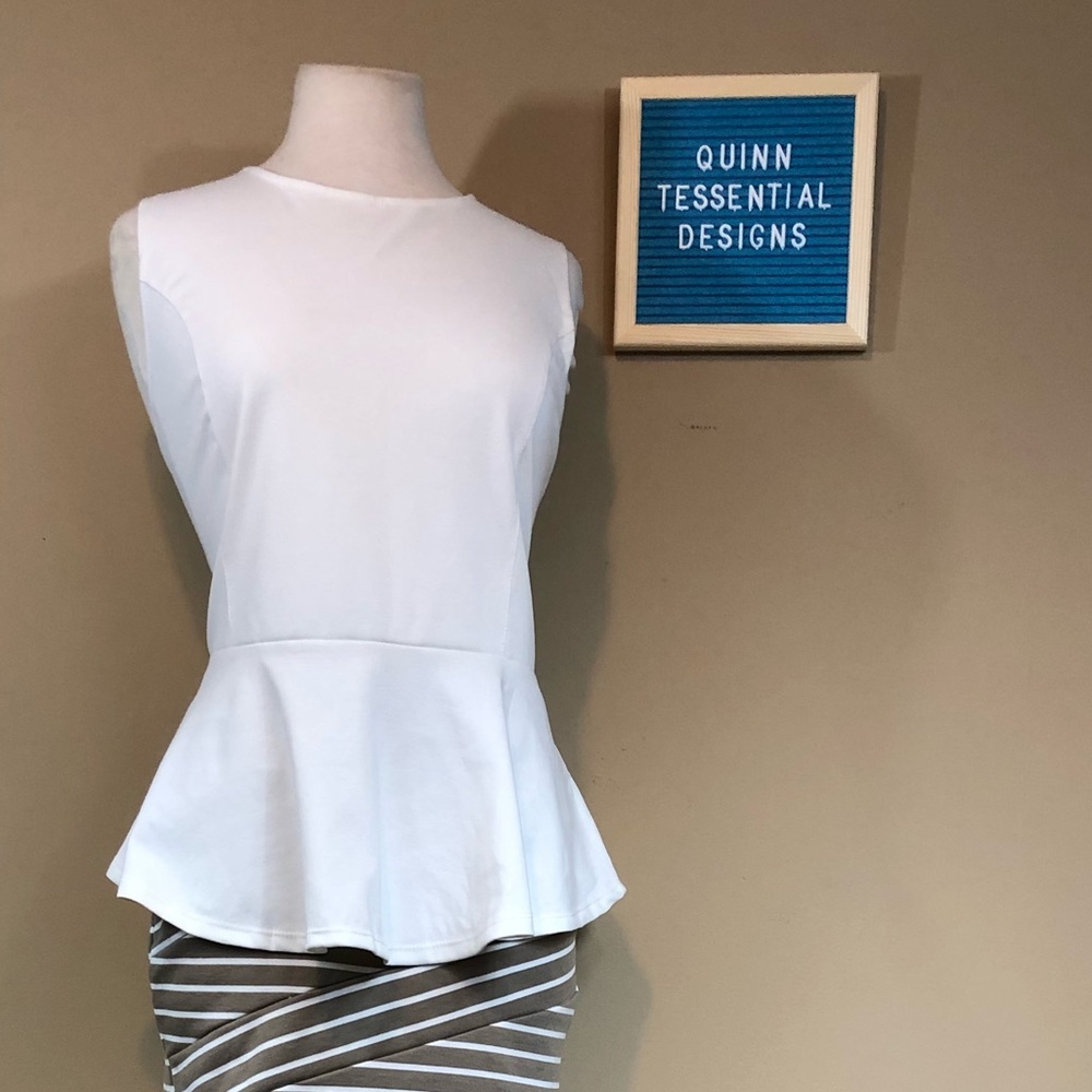 🆕➕Ivory Peplum Top